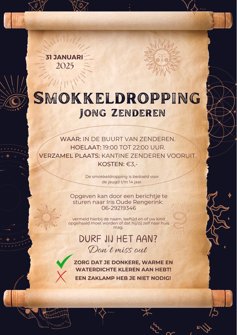 Smokkeldropping flyer 2025