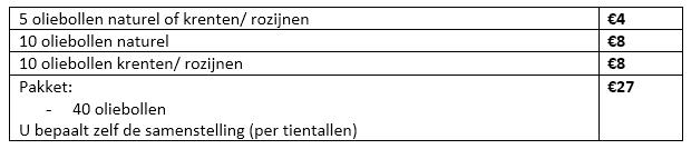 Oliebollen bestellen
