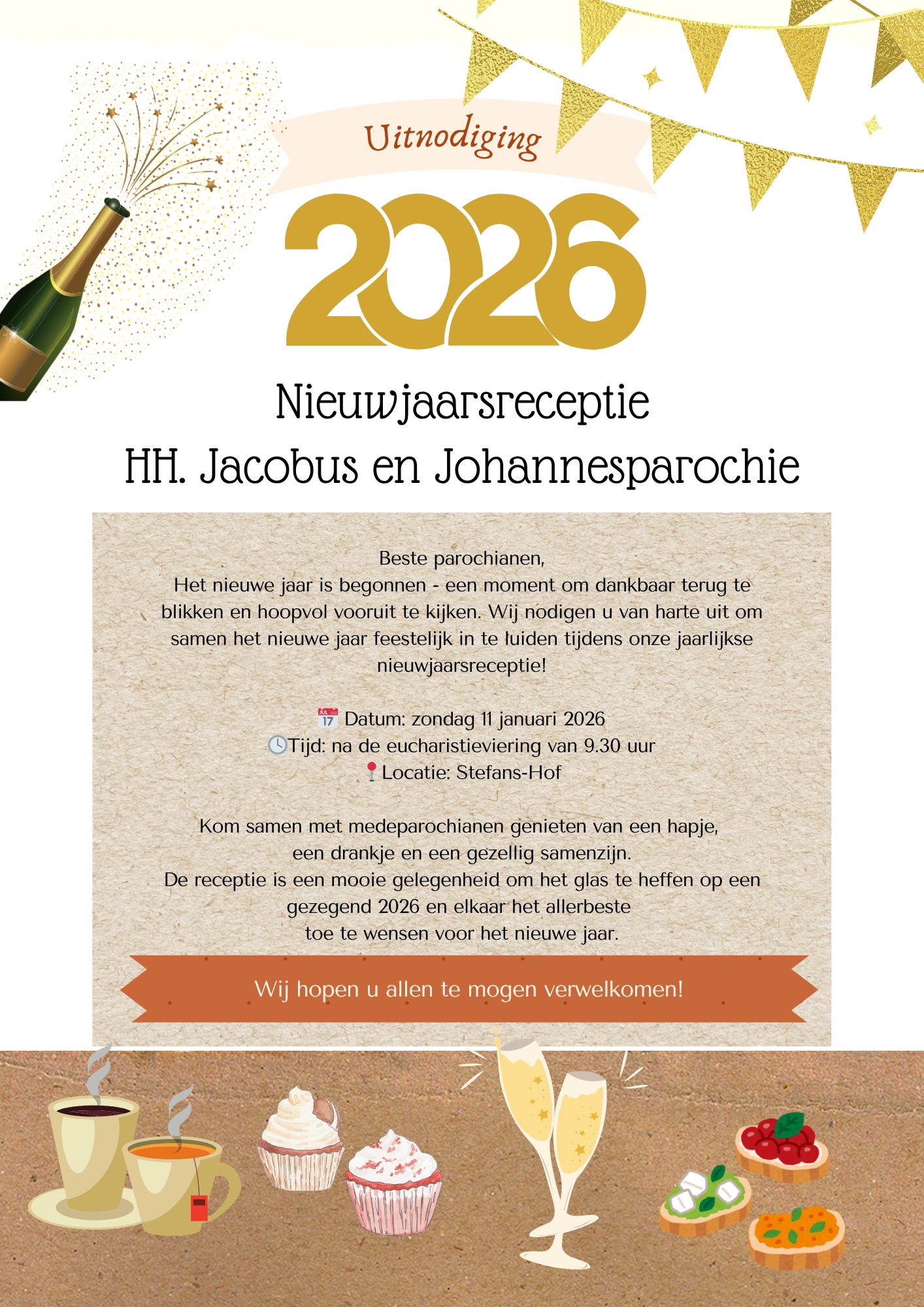 Uitnodiging nieuwjaarsreceptie 2026