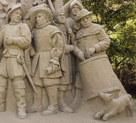 schutterij voorloop zandsculptuur